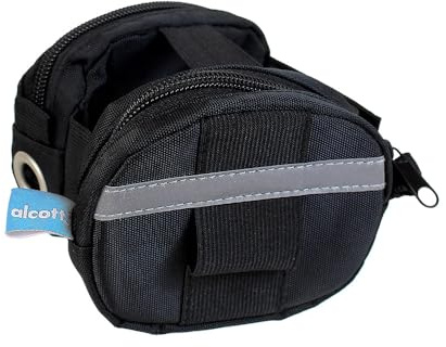 Alcott Retractable Leash Luggage for Small & Medium Leashes, Black