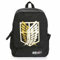 CoolChange Aufklärungstrupp Leinen Rucksack für Attack on Titan Fans | Farbe: Schwarz