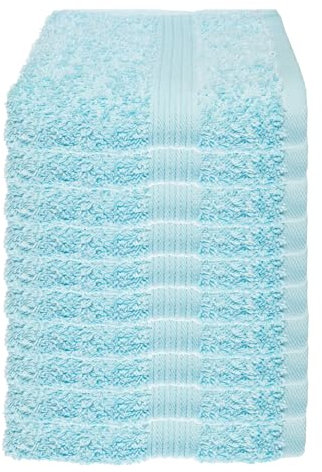 Julie Julsen 10er Pack Gästetuch 23 Farben erhältlich weich und saugstark 500gsm Öko Tex 30 x 50 cm Pastell Babyblau