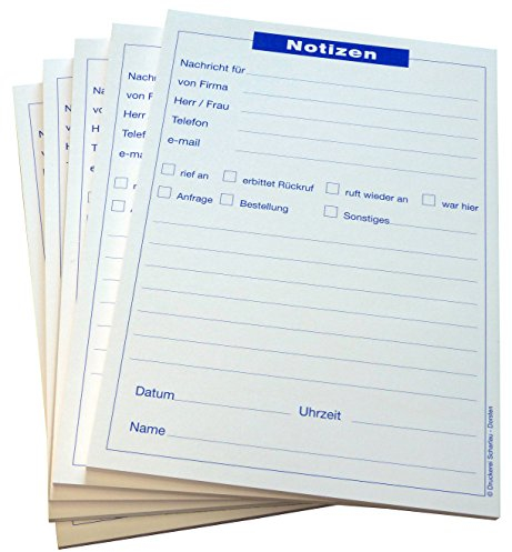 Druckerei Scharlau 3x Notizblocks in BLAU - Notizen - 50 Blatt, DIN A5, 50 Blatt, Qualitäts-Offset-Papier 80g/m² (22201)
