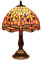 Bieye L30023 Tiffany-Stil Buntglas Libelle Tischlampe für Nachttisch Wohnzimmer Dekoration Orange