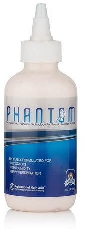 GHOSTBOND Phantom Poly and Lace Wig Adhesive 5 oz - Colle de rechange invisible pour fixation des cheveux : résistante à l'eau et à l'huile, non toxique, forte tenue pour un maintien sûr et un look