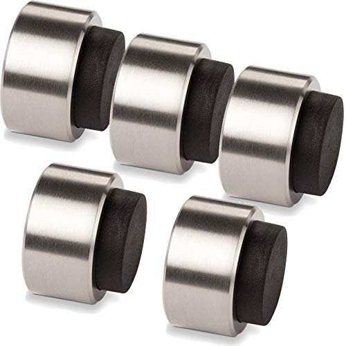5 x STOPPLA® Türstopper Arkon - ø 32 mm/Tiefe: 20 mm - Design Türdämpfer echt Edelstahl