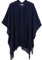 Soul Young Damen Stricken Stola Große Größen Warm Weich Poncho Shawl Cardigan Kimono(One Size,Marine)