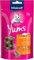 Vitakraft Cat Yums, snack gatto, morbido snack gatto ripieno con pollo ed erba gatta, in bustina richiudibile, senza zuccheri aggiunti (1x 40g)