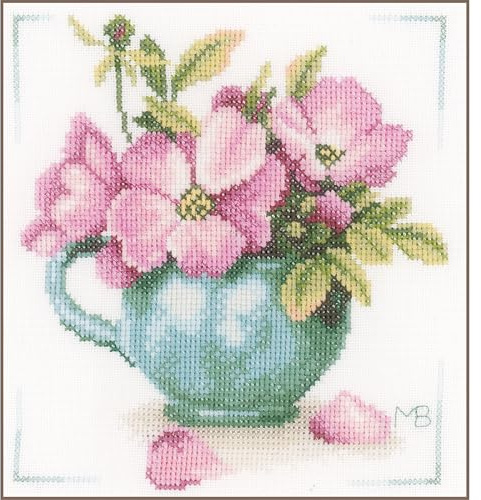 Lanarte Wild Roses (Evenweave), NA, 20 x 20cm