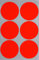 Klebepunkte Neon Rot 50 mm runde Aufkleber – 5 cm Sticker 72 Stück von Royal Green