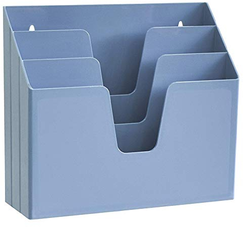 Acrimet Unterlagenhalter Dreifach Horizontalen (Solide Blaue Farbe)