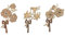Kuhnert - Schmuckanhänger/Baumschmuck - Motiv: Blütenzweig mit Schleife im 6er Set - Made in Germany