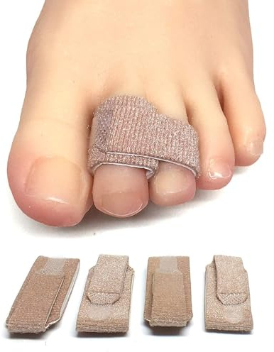ZenToes Broken Toe Wraps 4 Pack Cushioned Bandages Hammer Toe Separator splints