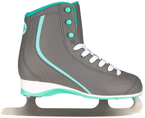 Nijdam Damen Kunstlauf Schlittschuhe Softboot grau-mintgrün Gr.40