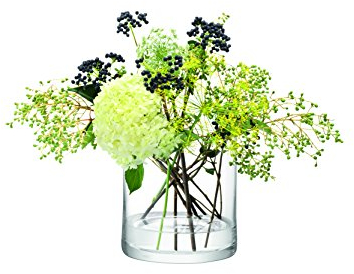 LSA Column Vase/Kerzenhalter, Glass, Clear, 17 cm x 17 cm x 17 cm