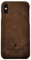 PORTER RILEY - Leather Case for iPhone X/iPhone Xs. Premium Genuine Leather Slimline Back Case (Chocolate Brown)