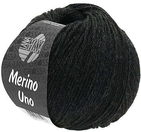 LANA GROSSA Merino Uno | Klassische Merinowolle mit Superwash-Ausrüstung | Handstrickgarn aus 100% Schurwolle (Merino) | 50g Wolle zum Stricken & Häkeln | 125m Garn FB12