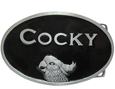 LKMY Cocky Die Cast Chrome Finish Metal,Western Belt Buckle American indian Style (oval black), Size:Buckle:Approx 3.9x 2.6(9.9cm x 6.5cm)