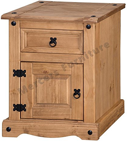 Mercers Furniture Trade Corona Bedside Cabinet Table (Corona Pot Cupboard Chunky)