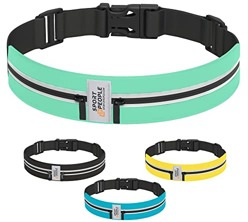 sport2people Laufgürtel Handy für Herren und Damen, Laufen-Reflektierend Lauftasche Jogging, Wandern Running Belt, Handyhalterung Sport, Handytasche Sport zum Joggen, Sport Hüfttasche