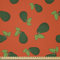 ABAKUHAUS Avocado Stoff als Meterware, Comic-Stil-Avocados, Microfaser Stoff für Kunsthandwerke und Dekoration, 5M (230x500cm), Lindgrün Zinnoberrot und Smaragdgrün