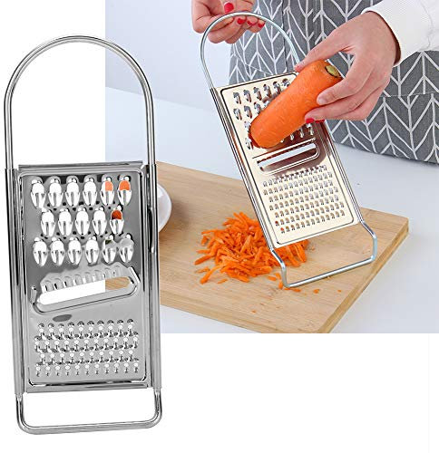 Fdit Silber Edelstahl Lebensmittelschneider Multifunktionale Kartoffelschneider Reibe Gemüse Schneiden Schneidwerkzeug für die Küche