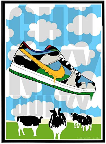 MKAN Sneaker Poster Hypebeast Poster Wandkunst Graffiti Poster Sneaker Für Wohnkultur 50X70Cm