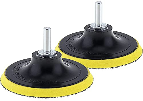 Gasea 2Pcs 5-Inch Hook and Loop Backing Pads with M14 Thread to 8mm Adapter Sanding Holder Polishing Backer Plate