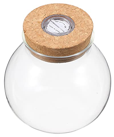 Balacoo Fish Bowl- Heavy Duty Fishbowl, Globe Fish Bowl with Led Light for Home Decoration, White