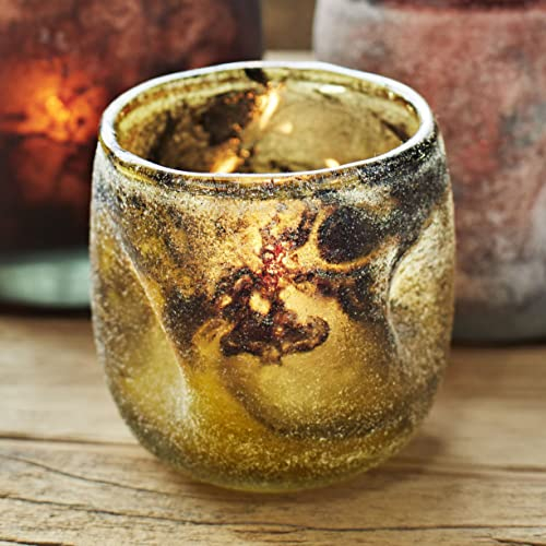 Teelichthalter Windlicht Kerzenglas organisch geformt matt grün Landhaus Skandi Madam Stoltz