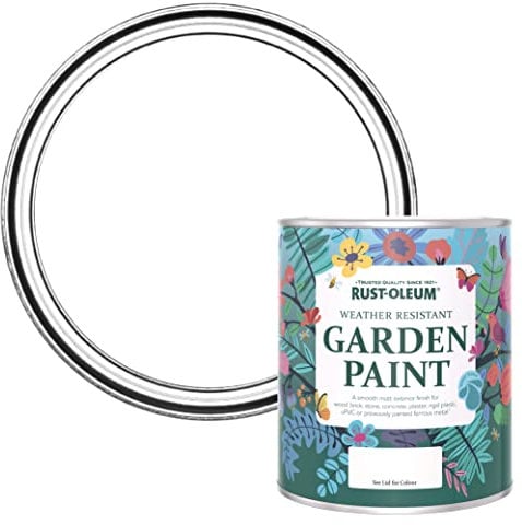 Rust-Oleum White Mould Resistant Garden Paint in Matt Finish - Cotton (WHITE) 750ml