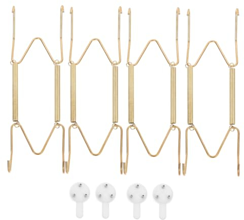 4 Pz Piatti Ganci Gancio in Metallo Per Il Piatto Ganci Parete Invisibili Ganci Appendi Piatti a Parete Organizzatori Di Armadietti Domestici Linea Pannello Murale