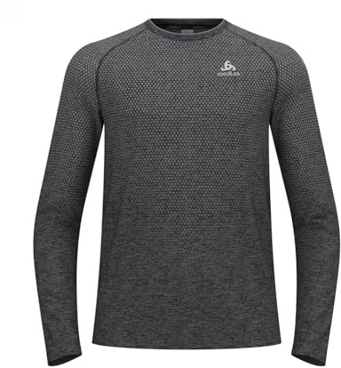 Odlo Laufshirt Herren Langarm Essential Seamless I Sport Shirt Männer I Sport Oberteil I Fitness Shirt