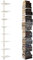 ART-GIFTREE Schwebende Bücherregale für die Wand, 8 Etagen, unsichtbares schwebendes Bücherregal, vertikaler Buchturm, Wandmontage und platzsparend, robuster Metall-Bücher-Organizer für Zuhause, Büro
