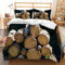 huitutu Bettwäsche Set 135x200cm 2 teiliges mit Reißverschluss Bettbezug Mikrofaser mit Kopfkissenbezug 3D Holz Muster Bettwäsche Komfortabel und knitterfreiund 1 Kissenbezug 80x80cm