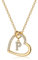 TINGN Kette mit Buchstaben Kette Gold - Personalisierte Kette Gold Kette mit Buchstaben Kette Damen Herz Goldene Kette Mädchen Geschenke Goldkette Kette mit Buchstaben P Halskette Damen Gold Schmuck