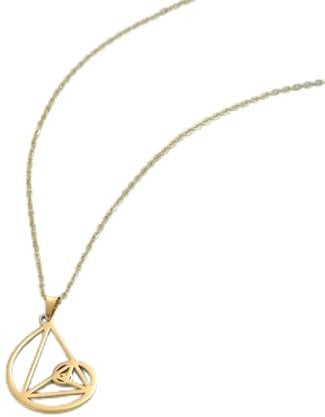 MIELEU Anhänger Halskette Fibonacci Spirale Kreis Dreieck Verhältnis Geometrie Anhänger Halskette Frauen Halsband Halskette Schmuck Halloween Party Schmuck Geschenk