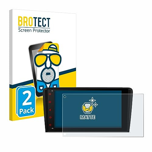 BROTECT Schutzfolie für Xtrons PSA80A3AL | 2 Stück Entspiegelnder Displayschutz Made in Germany Matte Displayschutz-Folie Anti-Reflex Anti-Fingerprint Einfache Montage