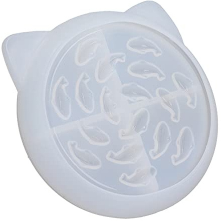 Resin Mold Avoid Choke Dog Bones Silicone Mold Puppy Eat Plate Pet Dog Food Molding Rice Bowl Fungus Silicone Mould (Cat Food Plate Silicone Mold)