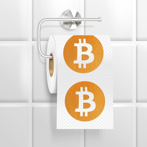 Papier toilette Bitcoin amusant - Papier toilette imprimé rigolo - Mad Monkey