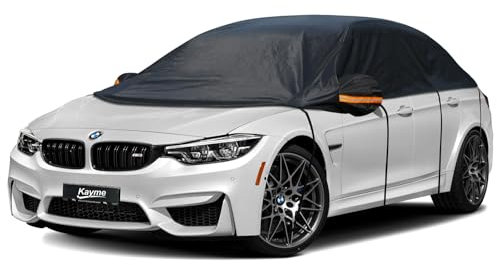 Kayme Half Car Cover - Waterproof, Windproof & UV Protection for Saloon (470-530 cm)