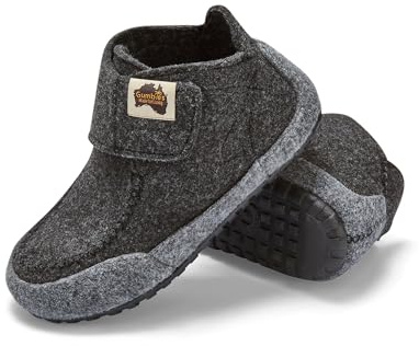 Gumbies Quokka Indoor & Outdoor Slippers, Easy Slip On House Booties with Recycled Materials, Ideas for Gift Giving for Men & Women, Charcoal & Grey, UK 12