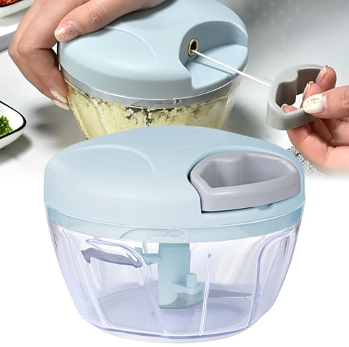 LULUWA Tritatutto Manuale da Cucina, per Verdure Carne Frutta Noci Aglio Cipolla e Peperoni (Verde)