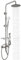 WARFEL N/A Rainfall Shower System with Shelf, Wall Mounted Four-Function Shower Faucet Set for Bathroom, 304 Stainless Steel Single Handle Shower Mixer Tap, Brushed Nickel