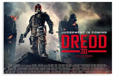 MExmob Filmposter Judge Dredd auf Leinwand, Wandkunst, Dekordruck, Gemälde für Wohnzimmer, Schlafzimmer, Dekoration, ungerahmt, 30 x 45 cm