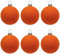 6 stück kunstoff Velvet weihnachtskugeln samt 6cm für Weihnachtsbaum christbaumkugeln Weihnachten deko Tish (orange)