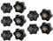 SHOOYIO Pack of 10 Black Thumb Nuts Various Sizes Star Mechanical Thumb Nuts Nuts for Easy Clamping & Manual Adjustment