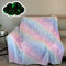 Kuscheldecke Kinder Mädchen Karikatu Einhorn Decke Leuchtet im Dunkeln,Kuscheldecke mit Regenbogen Einhorn Muster,Weiche Sofa Flanelldecken Geschenkideen für Kinder Mädchen (Einhorn C, 130x150cm)