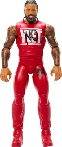 Mattel WWE Jimmy Uso Actionfigur, Hauptkampf-Serie #155, ca. 15 cm große Sammelfigur mit 10 Bewegungspunkten und lebensechtem Aussehen, JCV48, [Mehrfarbig]