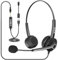 Voistek Auriculares con micrófono: auriculares estéreo con cancelación de ruido para oficina, centro de llamadas y reuniones en línea (USB/3,5 mm/USB-C compatible con PC, Skype, Zoom, equipos y