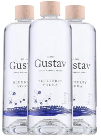 Vodka Gustav Blueberry 70 cl (Caja de 3 Botellas de 70 cl)
