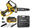 BITOON 8 Inch Mini Chainsaw with 3.0Ah Battery and Charger, Auto-Oiler, Brushless Cordless 8-Inch and 6-Inch 2-in-1 Pruning Chain Saw, Portable Electric Chainsaw for Cutting Wood, Branches Yellow