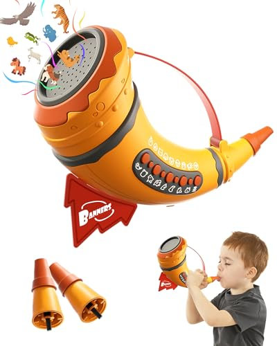 Tierrufer, realistische Tiergeräusche Spielzeug für Kinder Kleinkinder, Horn mit 2 Modi, 30 Effekte und 5-Level-Beleuchtung Display, Vorschule pädagogische für Jungen Mädchen ab 3 Jahren